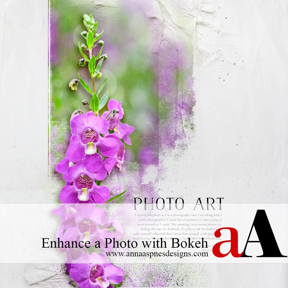 Blend a Photo With Masks and Bokeh in your Digital Scrapbooking