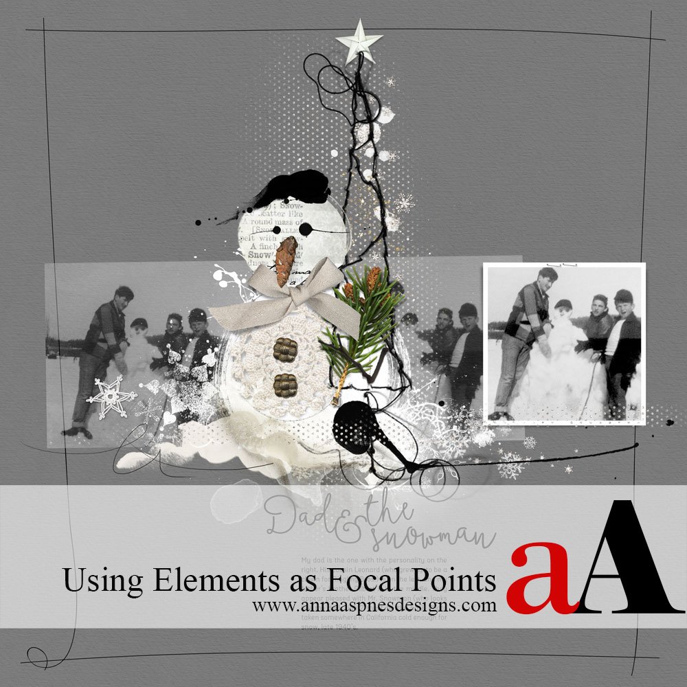 Use MultiMedia Elements as Digital Scrapbooking Focal Points
