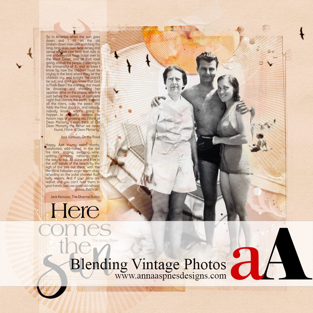 Vintage Photo Digital Collage Tutorial