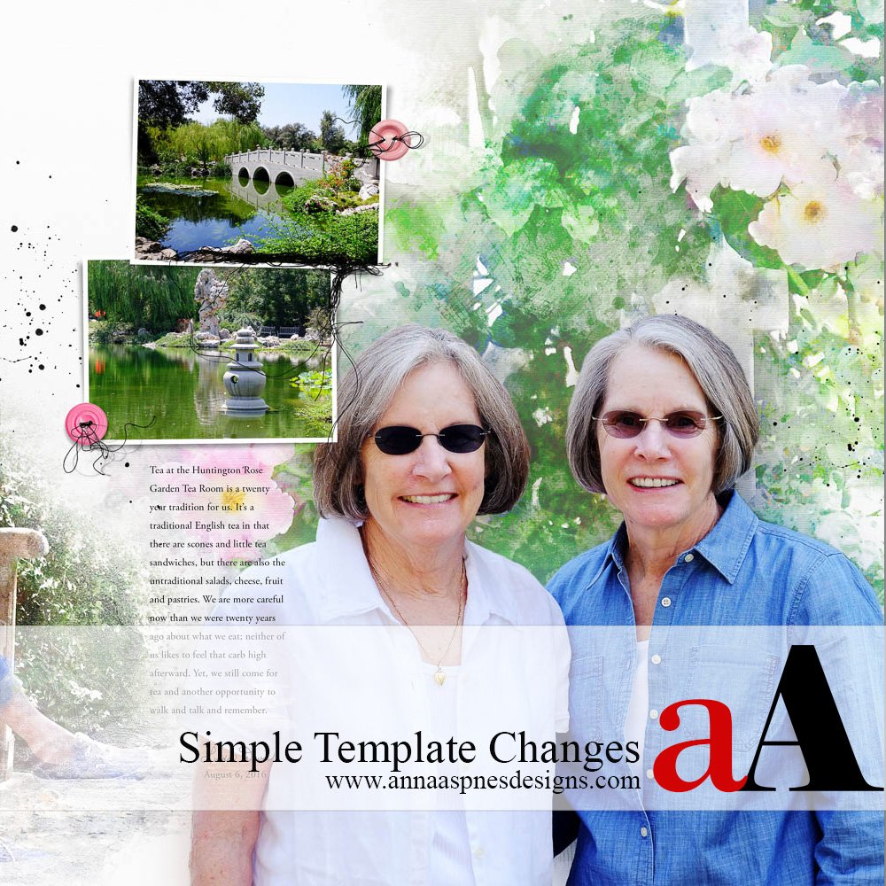 Simple Digital Scrapbook Template Adjustments