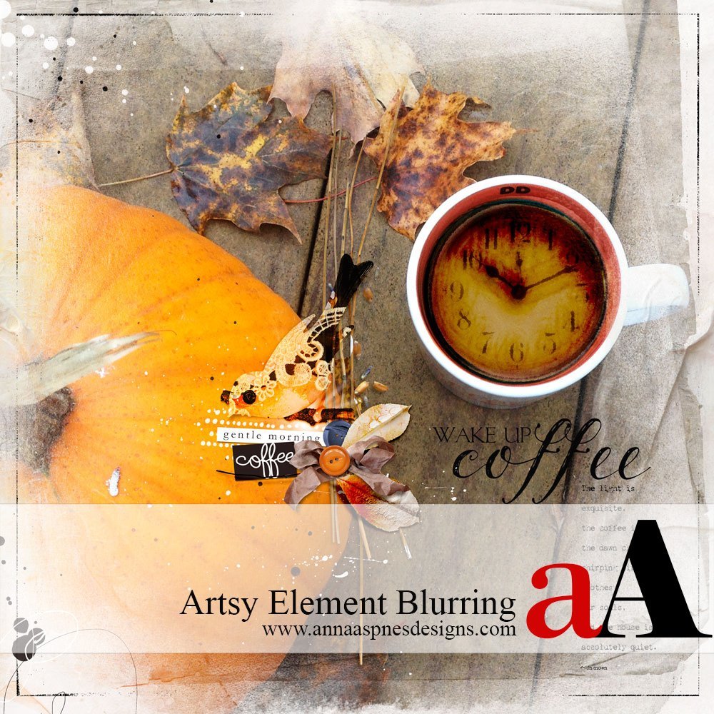 Blurred Digital Scrapbook Elements Tutorial