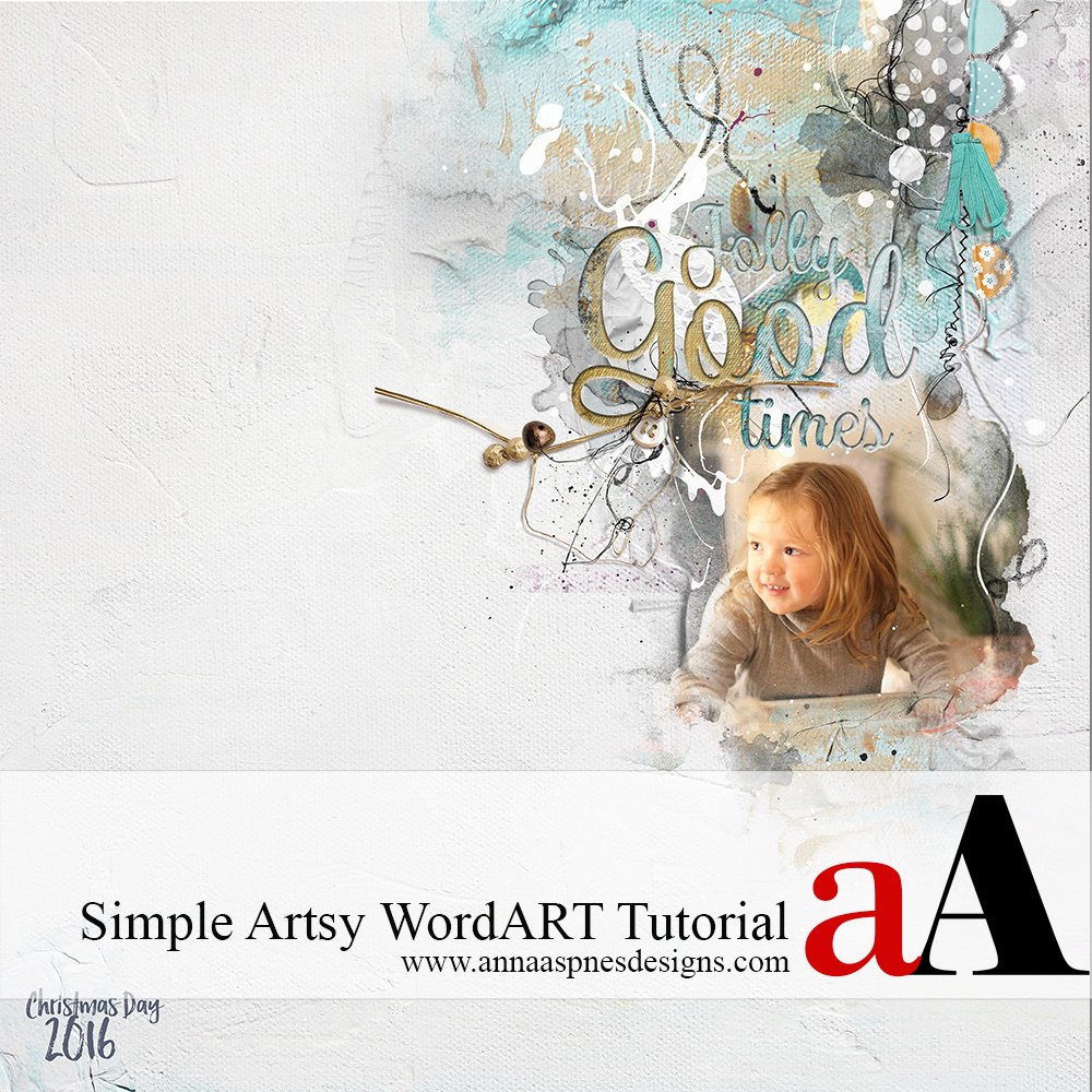 Customize WordART Titles with Digital Scrapbook Supplies