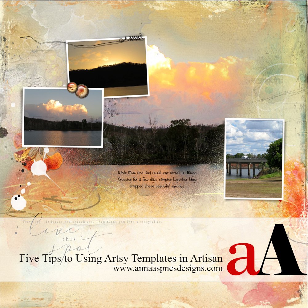 Scrapbook with Artsy Layered Templates in Artisan Software
