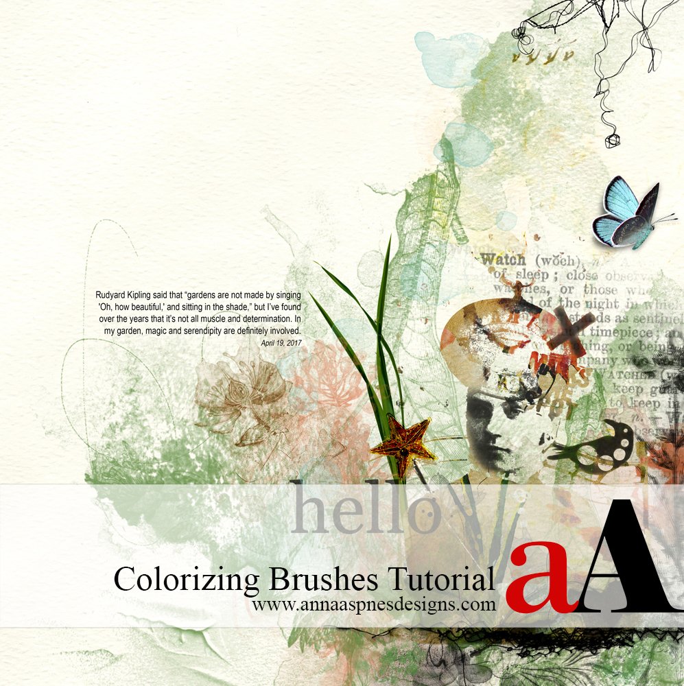 Color Photoshop Brushes Tutorial for Digital Scrapbooking