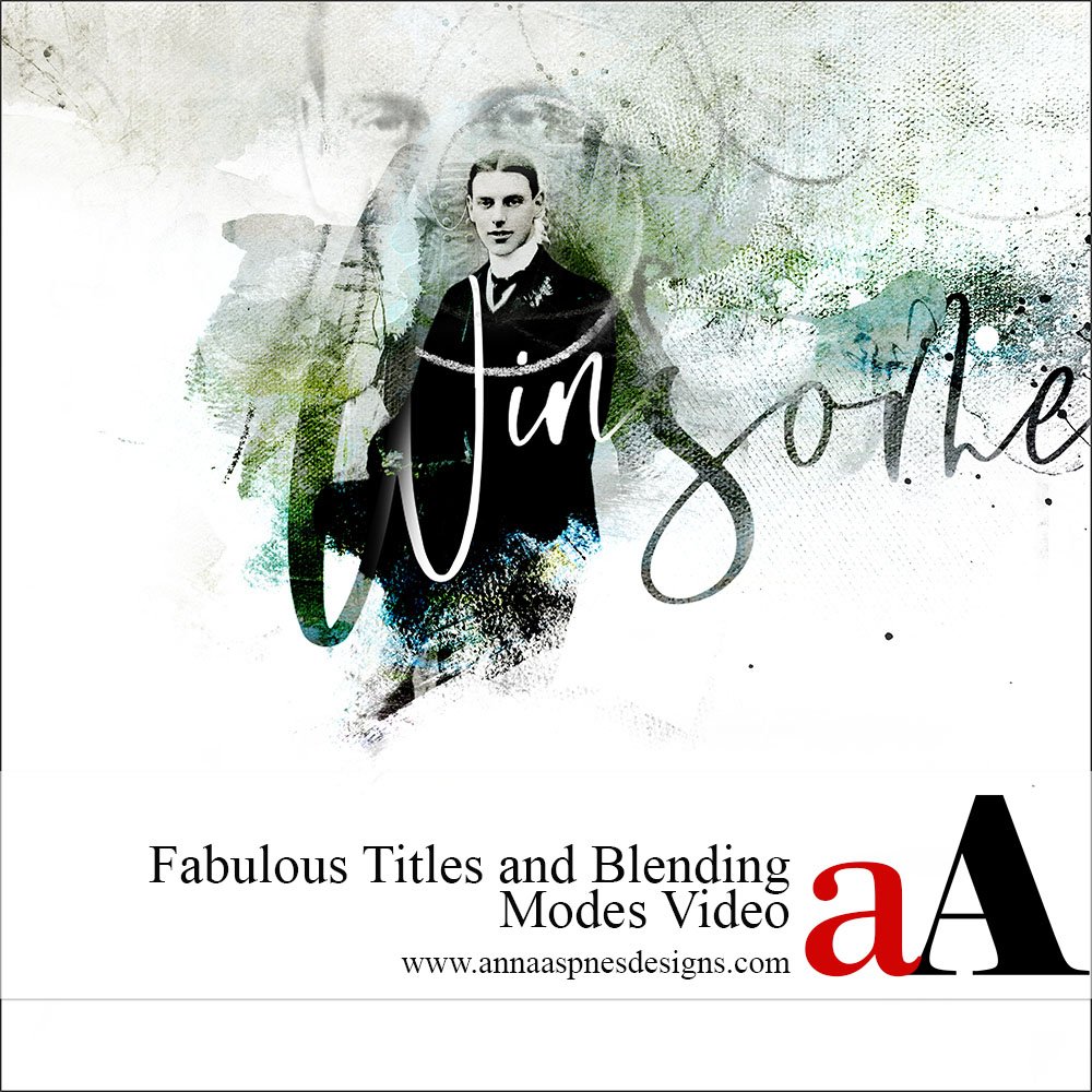 Digital Scrapbook Titles with Blending Modes Video