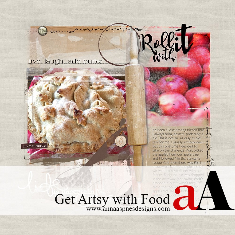 Food Themed Digital Scrapbook Inspiration