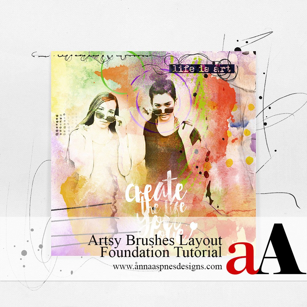 Digital Paint Scrapbook Page Foundation Tutorial