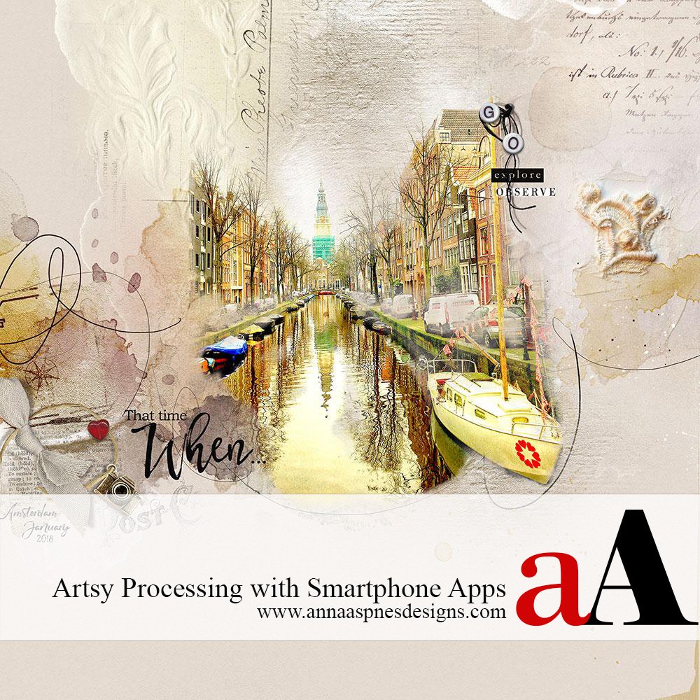 Digital Scrapbook Photo Processing with Smartphone Apps