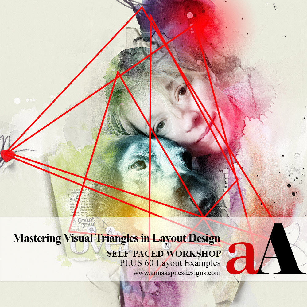 Mastering Visual Triangles in Digital Scrapbook Page Design Class