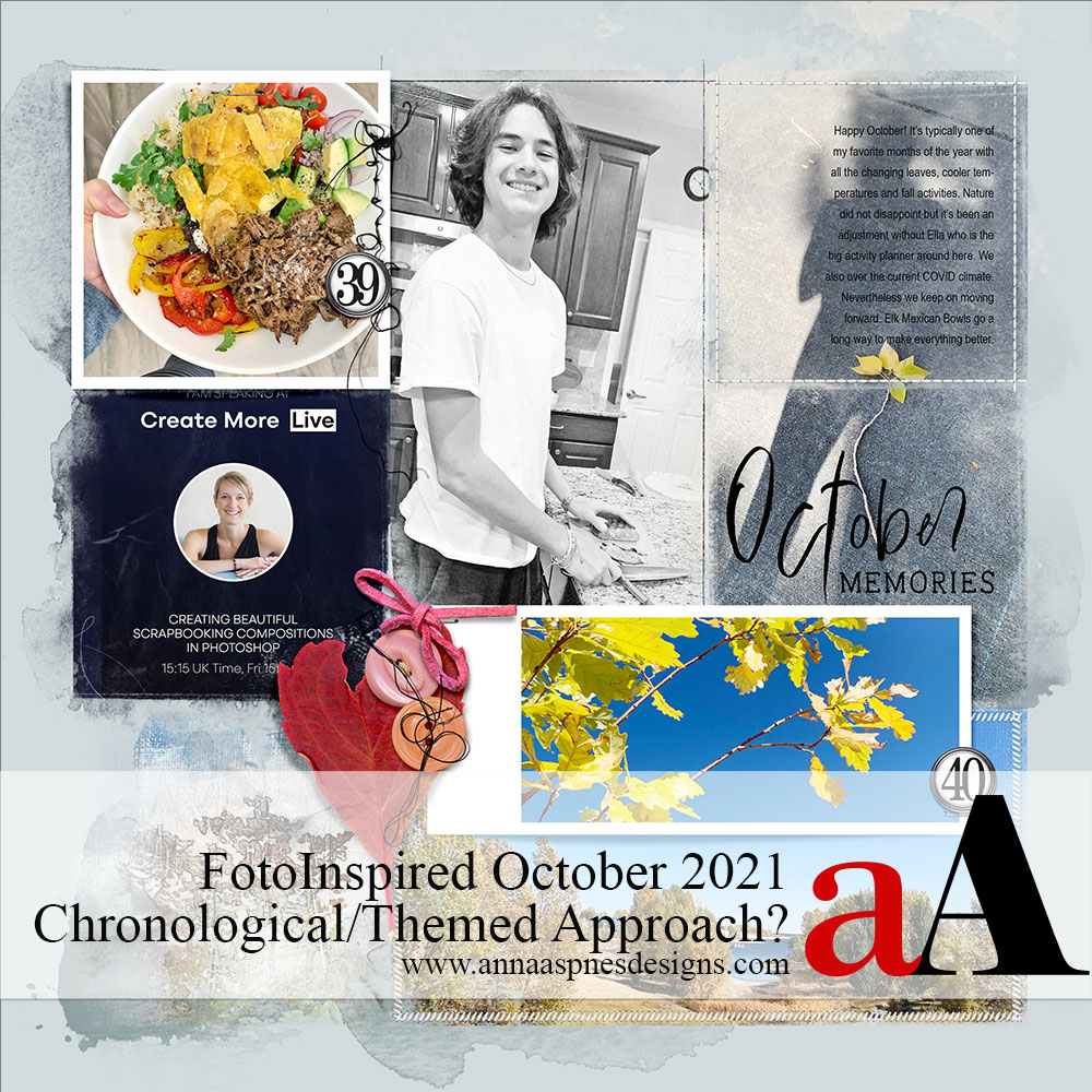 Monthly Digital Scrapbooking Using FotoInspired October 2021