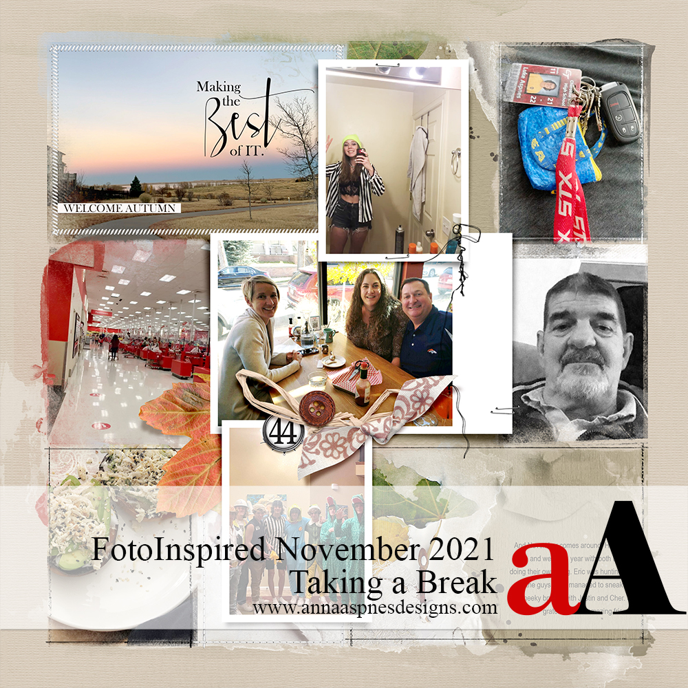 Monthly Digital Scrapbooking Using FotoInspired November 2021