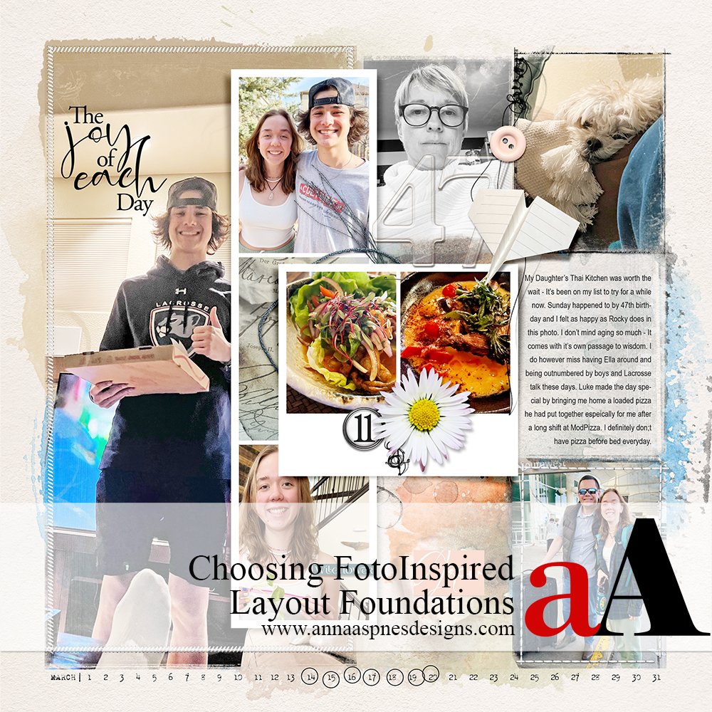 Monthly Digital Scrapbooking Using FotoInspired March 2022